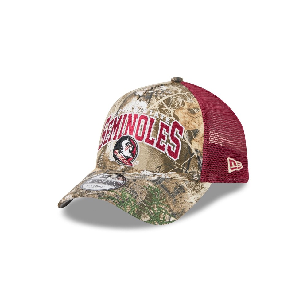 New Era Florida State Seminoles Active 9FORTY A-Frame Trucker Hat - One Size